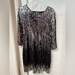 BB Dakota Black Sequin Mini Dress